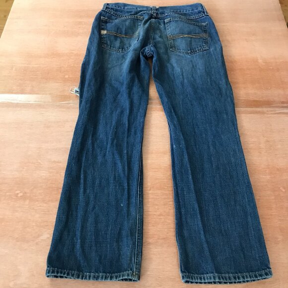 Ariat Jeans Men 30x30 Blue Mid Rise Distressed Destroyed Dark Wash Grunge Skater - Picture 2 of 12